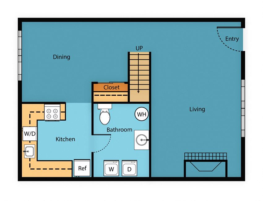 2 Bedroom Townhome